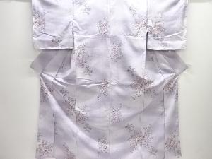 未使用品　草花模様小紋着物